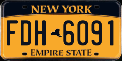 NY license plate FDH6091