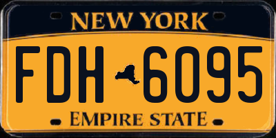 NY license plate FDH6095