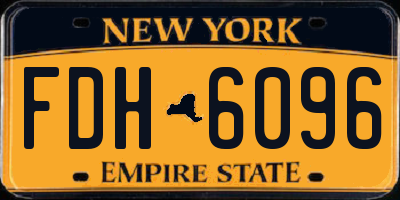 NY license plate FDH6096