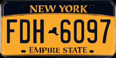 NY license plate FDH6097