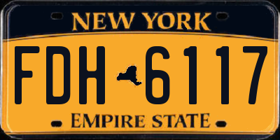 NY license plate FDH6117