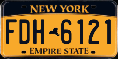 NY license plate FDH6121
