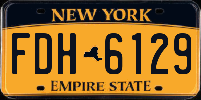 NY license plate FDH6129