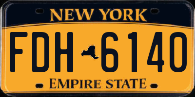 NY license plate FDH6140
