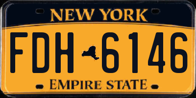 NY license plate FDH6146