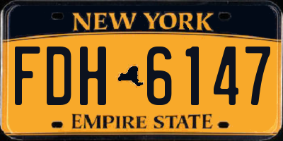 NY license plate FDH6147