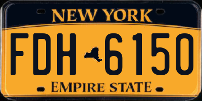 NY license plate FDH6150