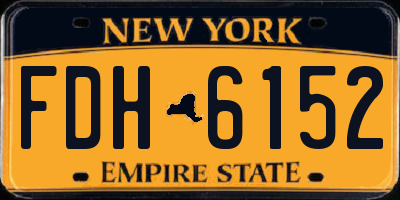NY license plate FDH6152