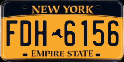 NY license plate FDH6156