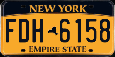 NY license plate FDH6158
