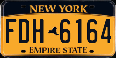 NY license plate FDH6164
