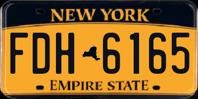 NY license plate FDH6165