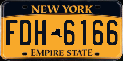 NY license plate FDH6166