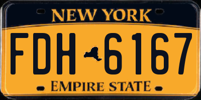 NY license plate FDH6167