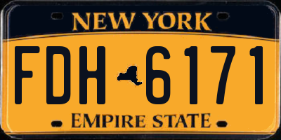 NY license plate FDH6171