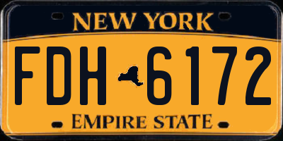 NY license plate FDH6172