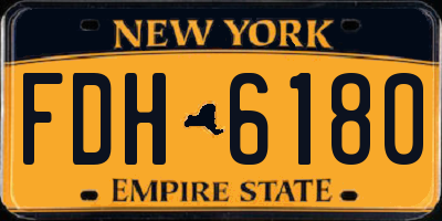 NY license plate FDH6180