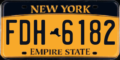 NY license plate FDH6182