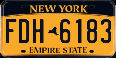 NY license plate FDH6183