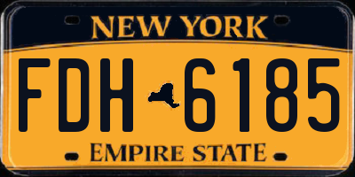 NY license plate FDH6185