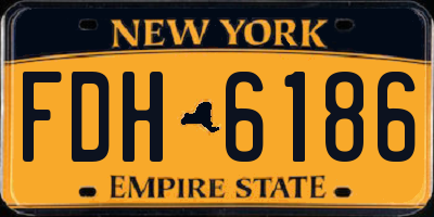 NY license plate FDH6186