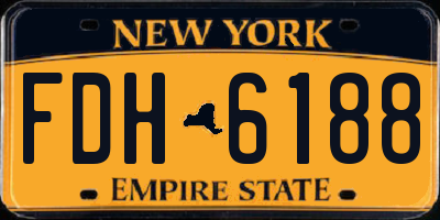 NY license plate FDH6188