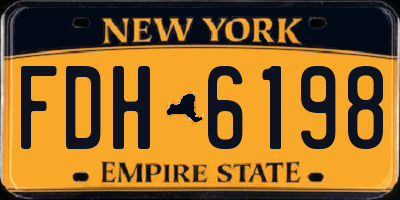 NY license plate FDH6198