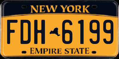NY license plate FDH6199