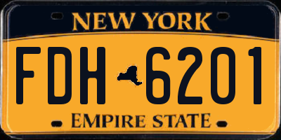 NY license plate FDH6201