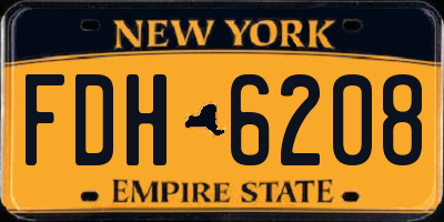 NY license plate FDH6208