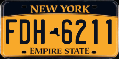 NY license plate FDH6211