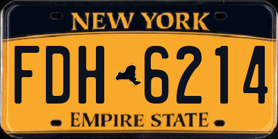 NY license plate FDH6214