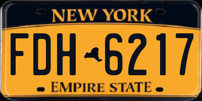 NY license plate FDH6217