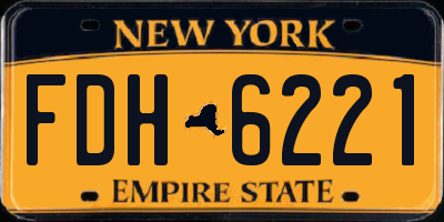 NY license plate FDH6221