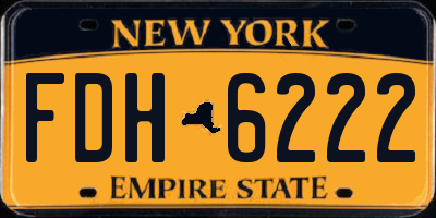 NY license plate FDH6222