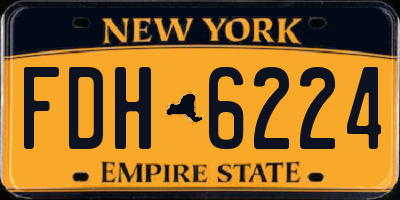 NY license plate FDH6224