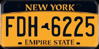 NY license plate FDH6225