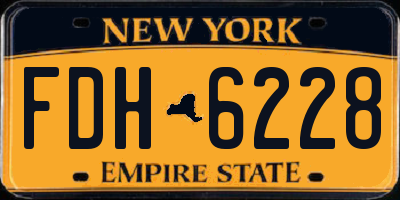 NY license plate FDH6228