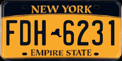NY license plate FDH6231