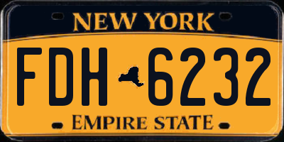 NY license plate FDH6232