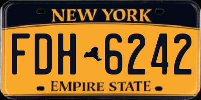 NY license plate FDH6242