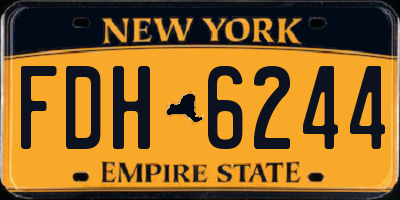 NY license plate FDH6244