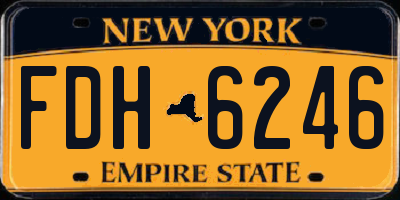 NY license plate FDH6246