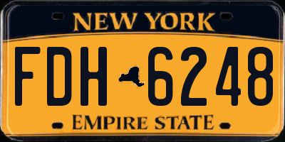 NY license plate FDH6248