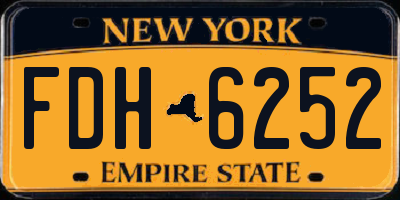 NY license plate FDH6252