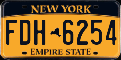 NY license plate FDH6254