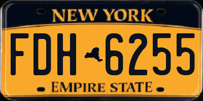NY license plate FDH6255
