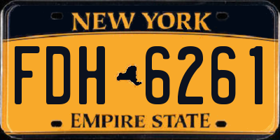 NY license plate FDH6261