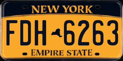 NY license plate FDH6263