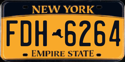 NY license plate FDH6264